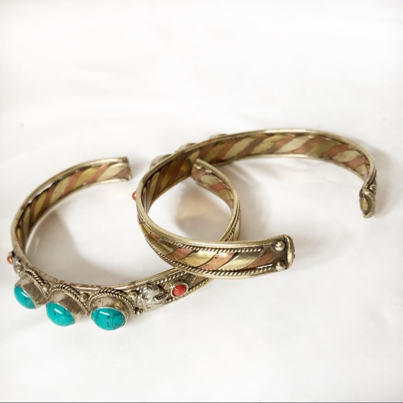 Boho bracelet adjustable cuff - stone bracelet 1pc - Picture 4 of 4